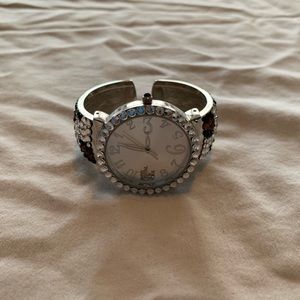 Jimmy Crystal NY Leopard Print watch